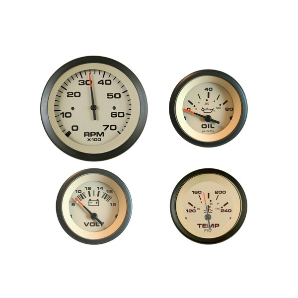 Sea Star Solutions 2Nd Engine Inboard Gauge Set, Sahara 69717P Zoro